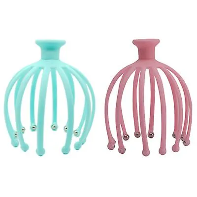 13*13*16cm pink 12-claw head massager Octopus rotating ball relaxing massager Meridian head massager AZ14110