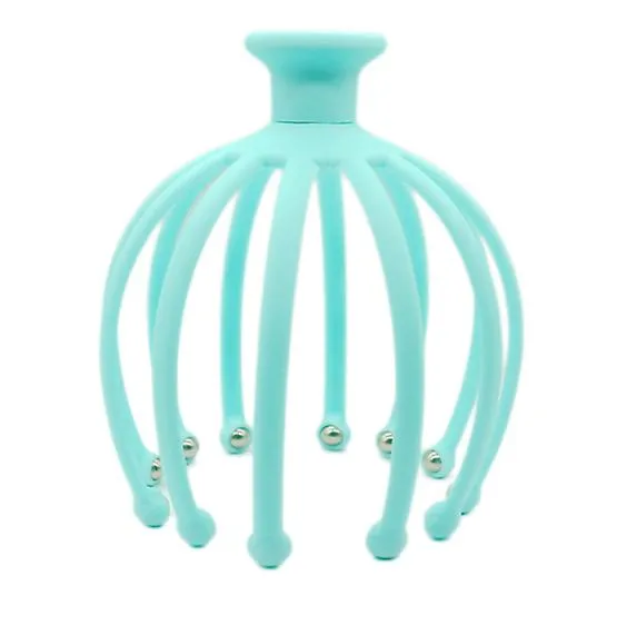 13*13*16cm pink 12-claw head massager Octopus rotating ball relaxing massager Meridian head massager AZ14110