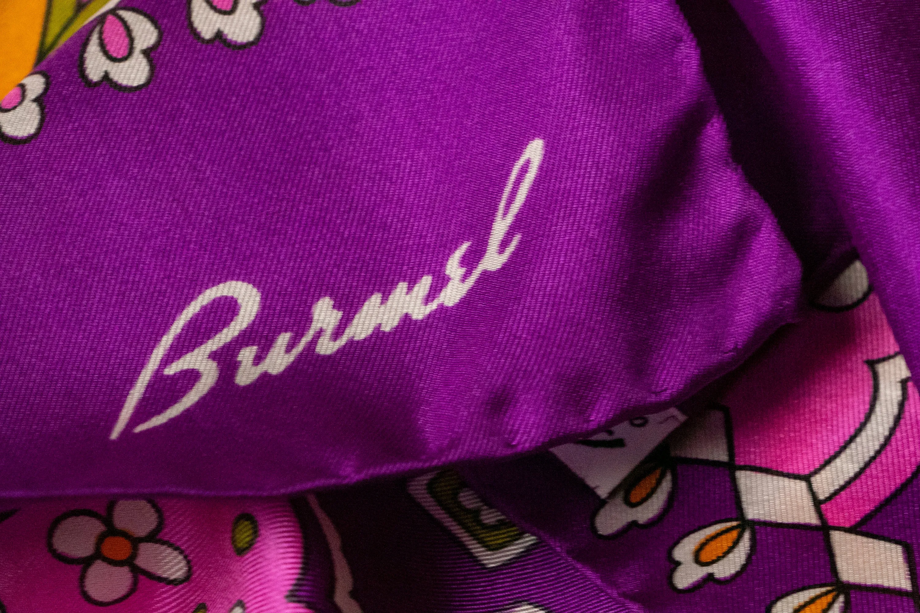 1970s Silk Scarf Burmel Deadstock Italy Long