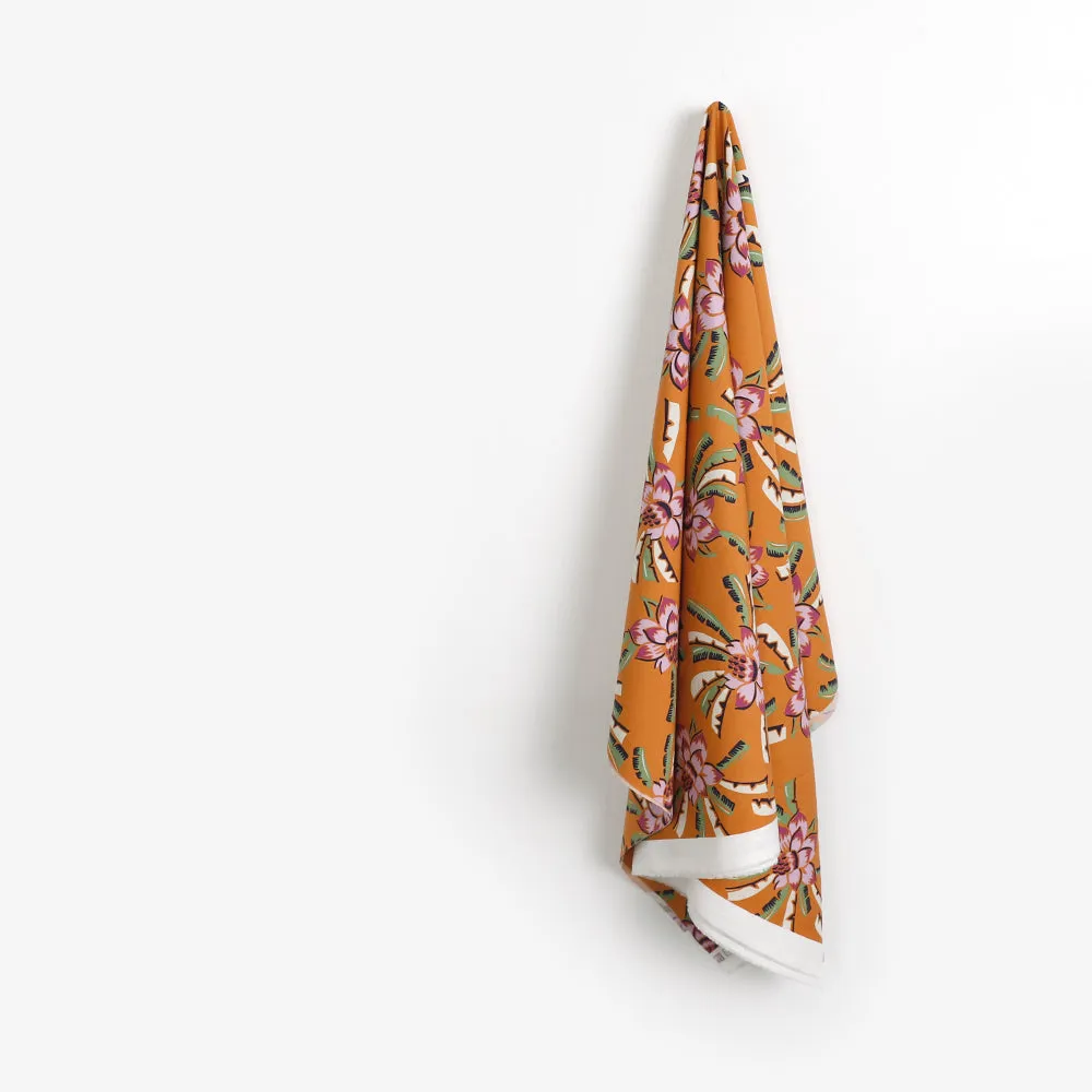 Banana Flower Cotton Twill - Marmalade Mix