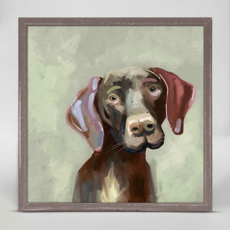 Best Friend - German Short-Haired Pointer Mini Framed Canvas