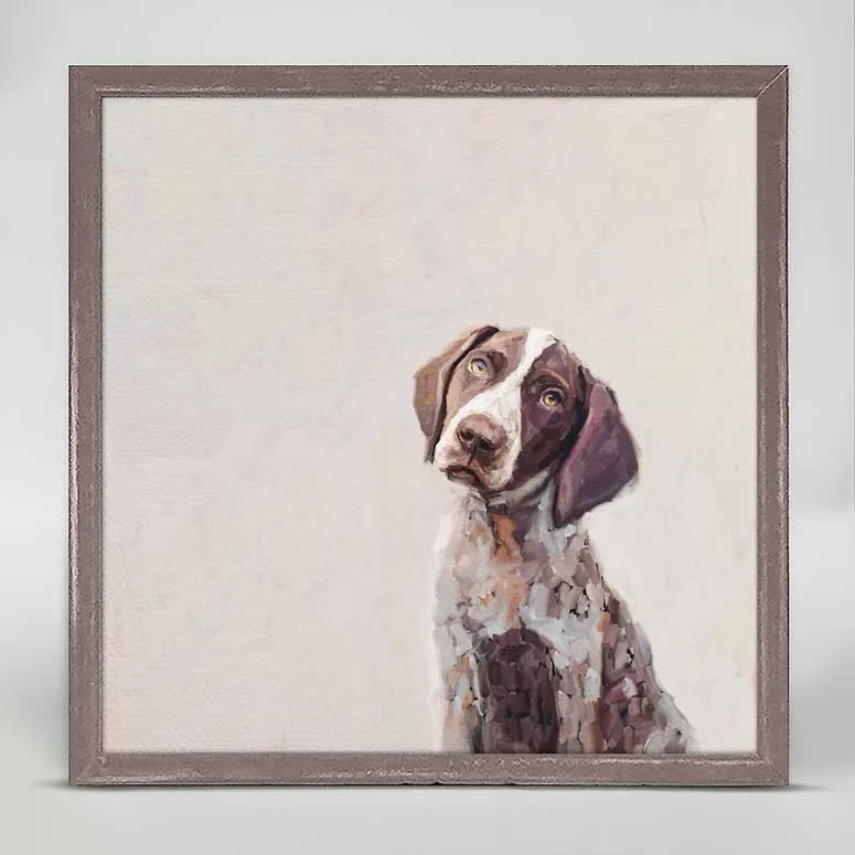 Best Friend - Soft German Shorthaired Pointer Mini Framed Canvas