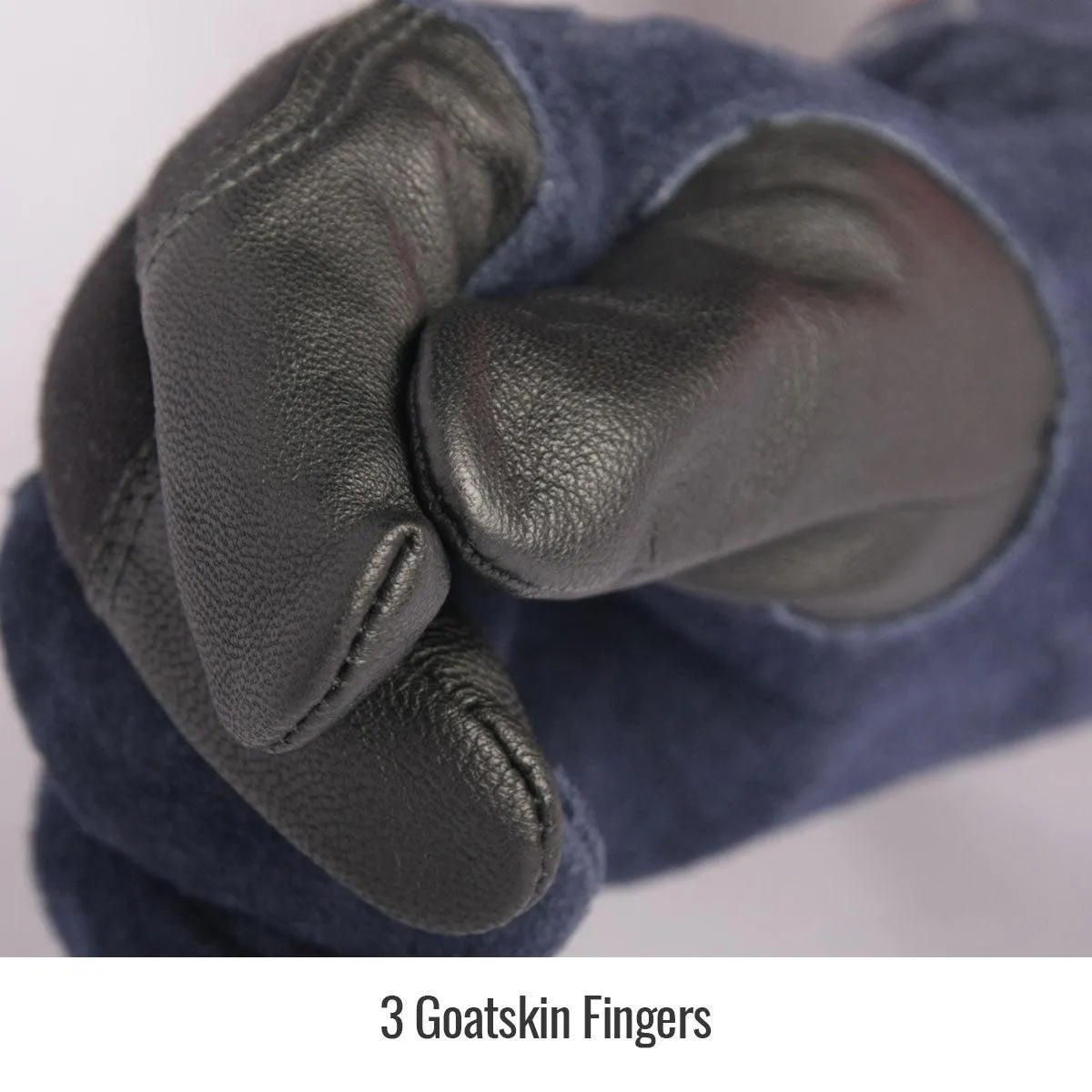 Black Stallion Grain Goatskin & FR Stretch Knit Cotton TIG Glove - GT7120-NB