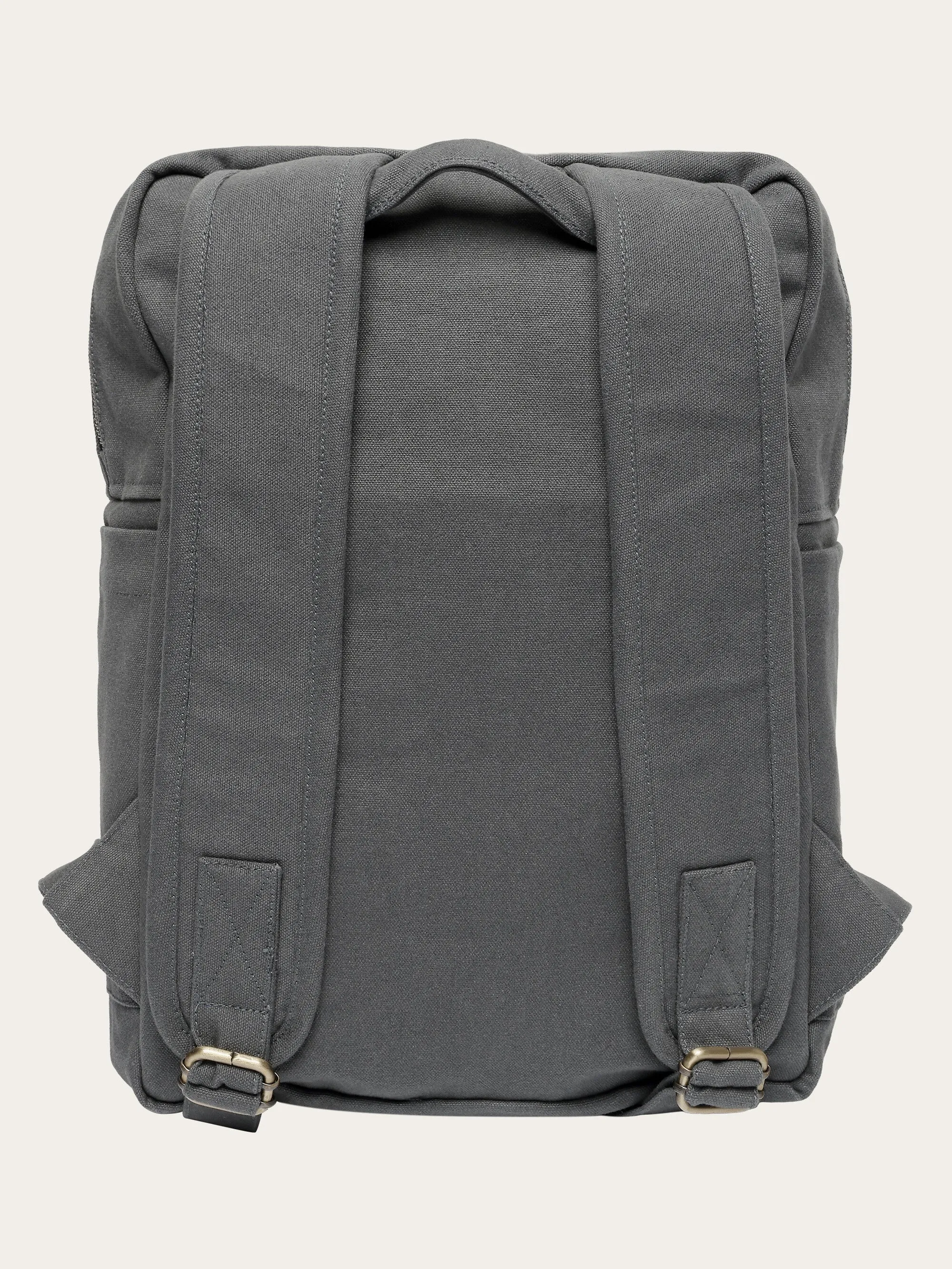 Canvas backpack 30L - GOTS/Vegan - Gray Pinstripe