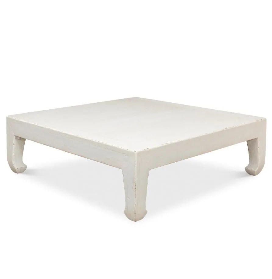 Distressed White Farmhouse Coffee Table