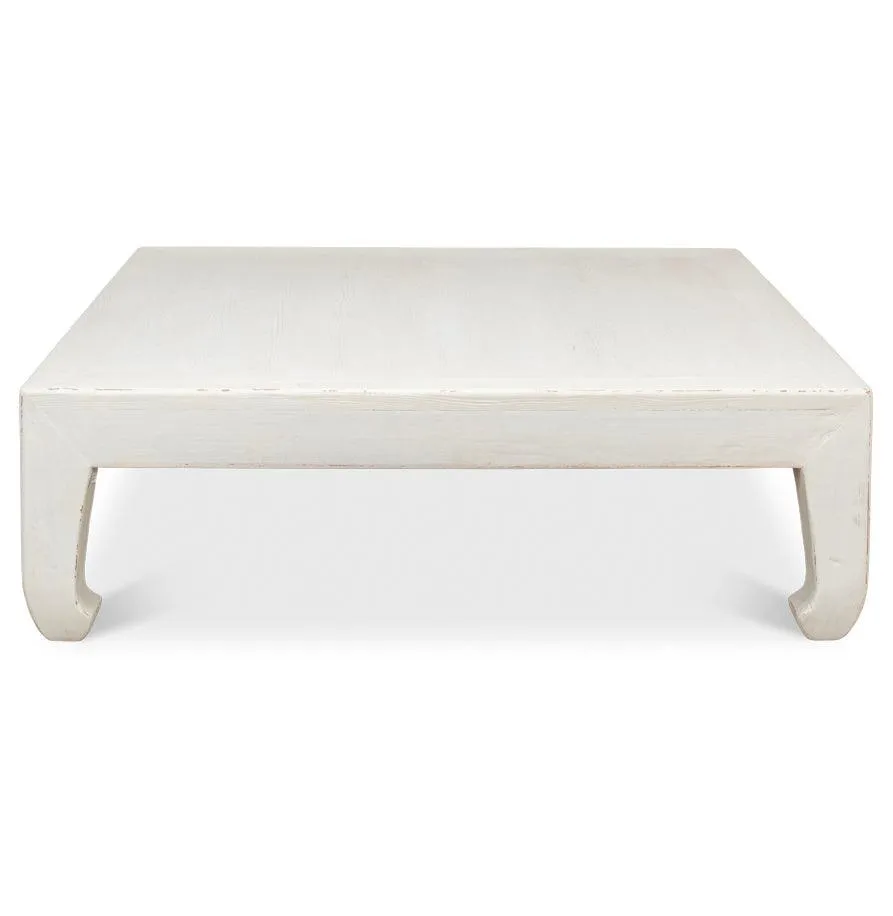 Distressed White Farmhouse Coffee Table