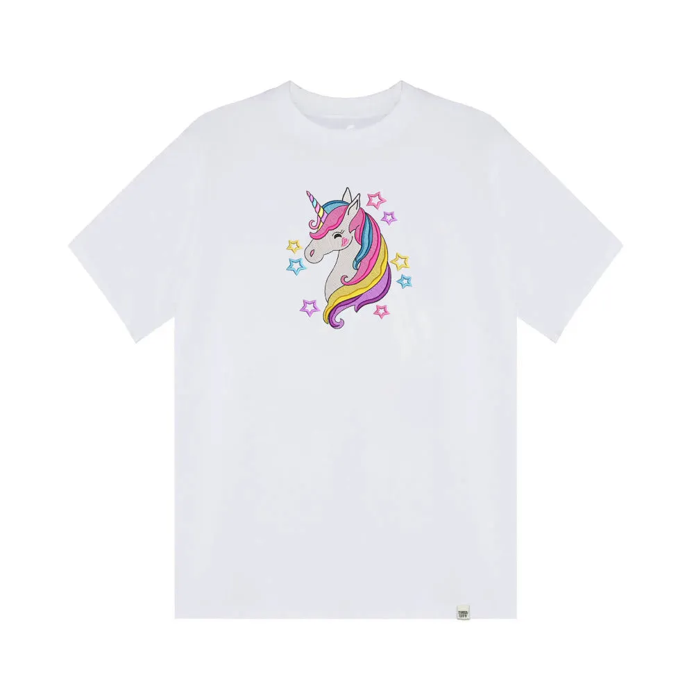 Embroidery Unicorn Rainbow with Stars