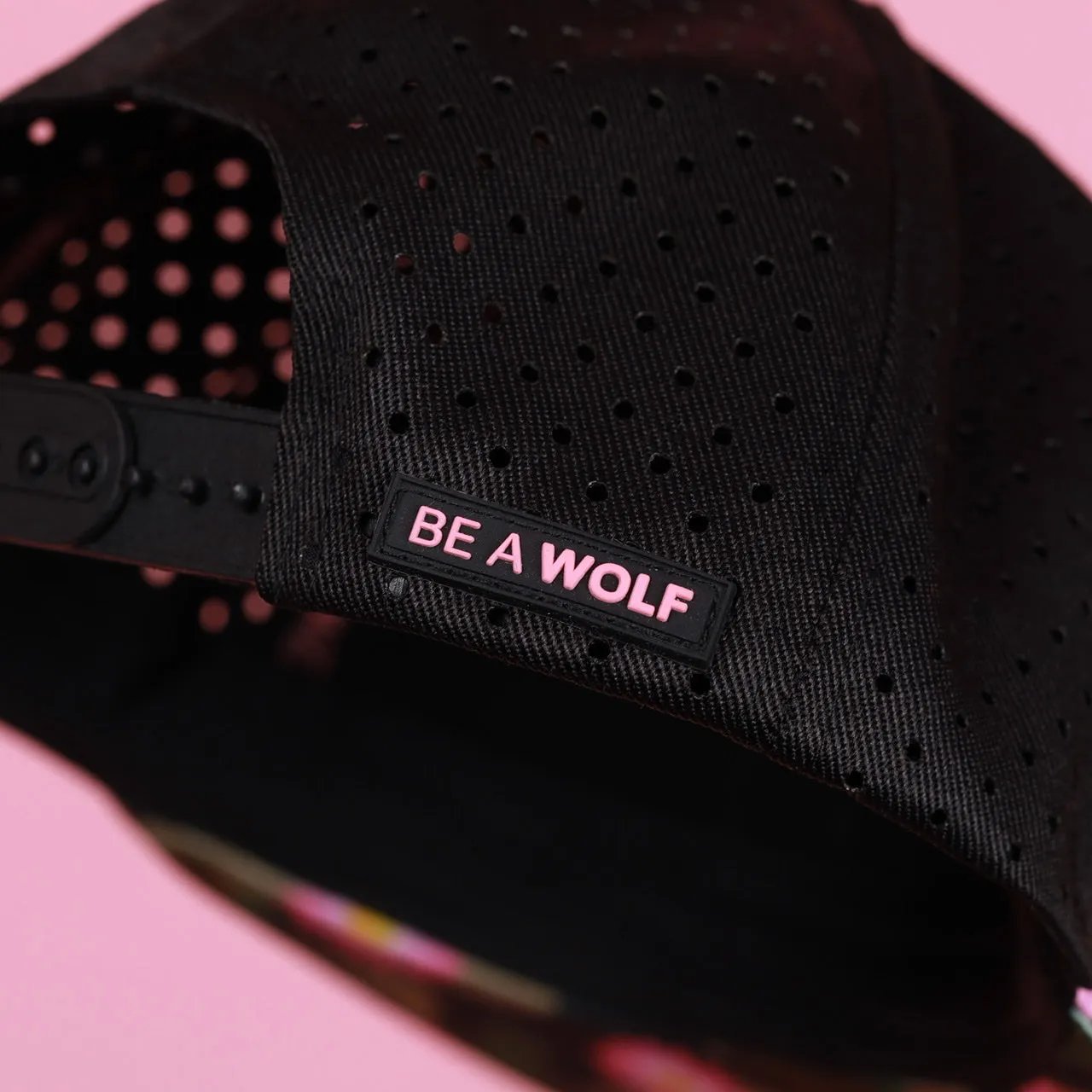 Flat Bill Snapback Hat Pink Flower Camo