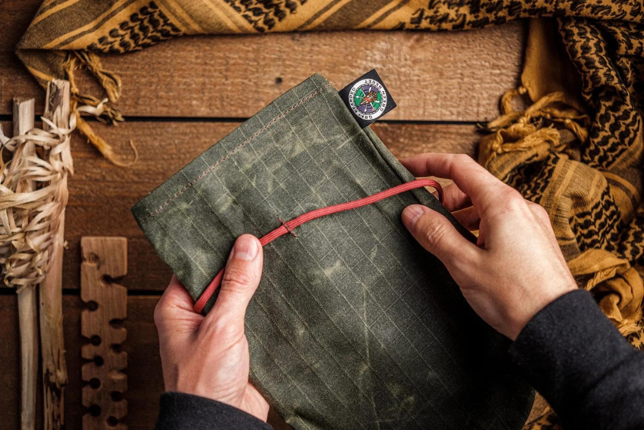 GB2 Waxed Canvas Saami Tinder Pouch