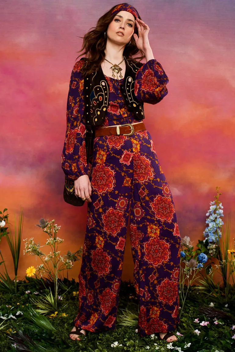 Gemini Twin Mandala Wide Leg Trousers