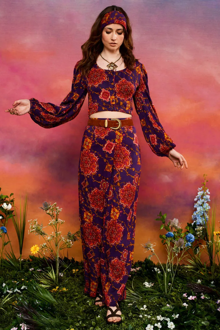 Gemini Twin Mandala Wide Leg Trousers