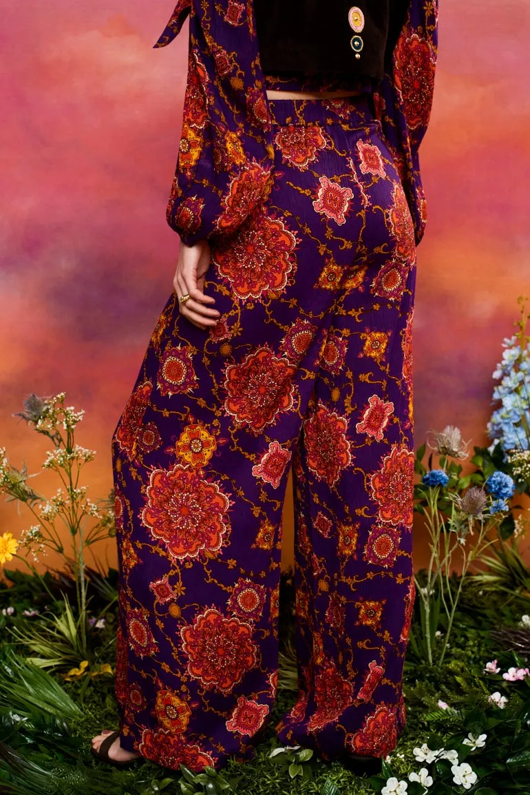 Gemini Twin Mandala Wide Leg Trousers