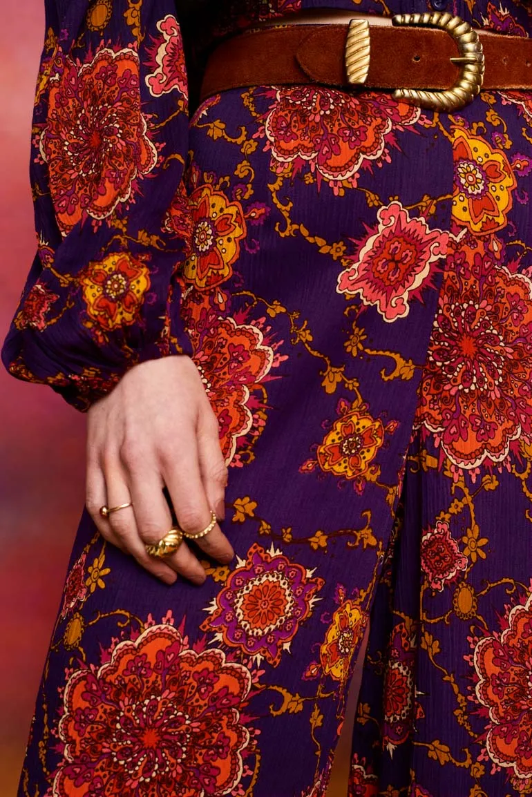 Gemini Twin Mandala Wide Leg Trousers