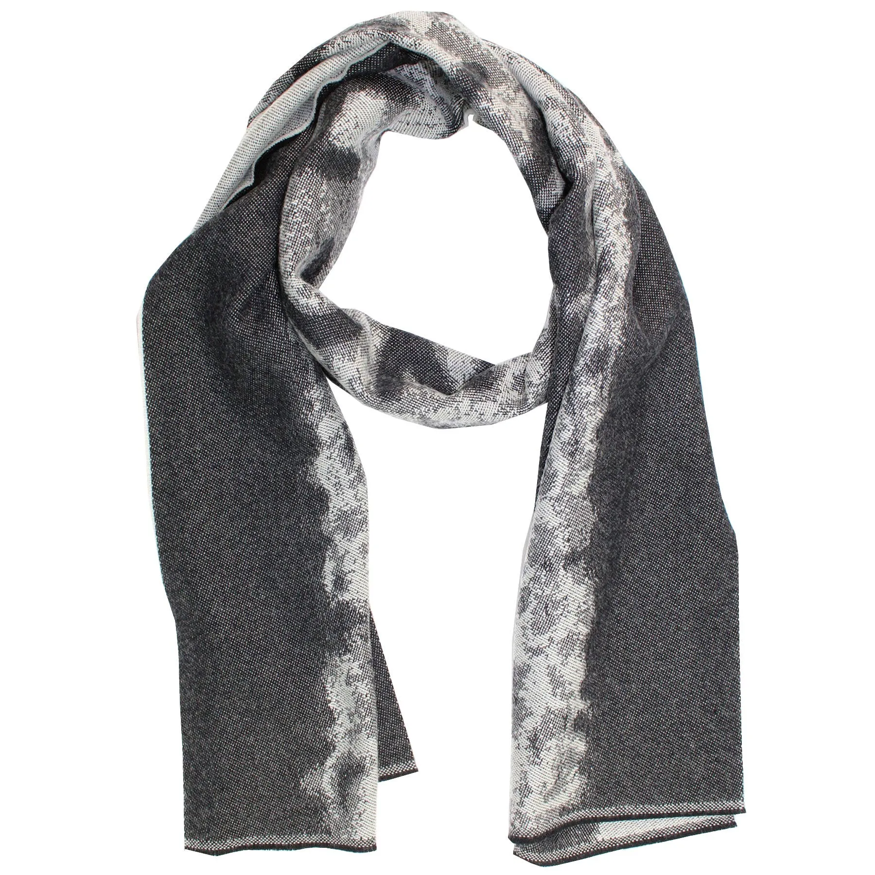 Givenchy Scarf Gray Black Logo Design - Wool Shawl SALE