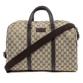 Gucci Unisex Original GG Canvas Carry On Duffle Travel Bag