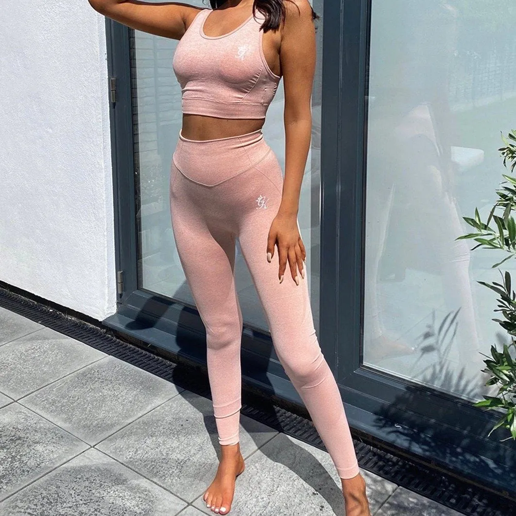 Gym King Sports Seamless Fitness Legging - Peach Marl