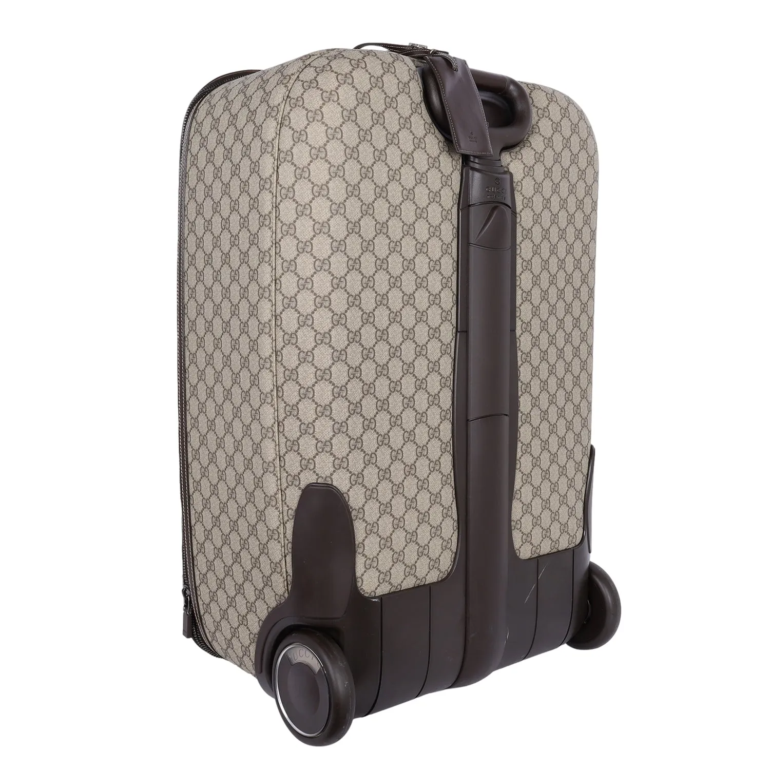 Interlocking Trolley GG Coated Canvas Rolling Suitcase (Authentic Pre-Owned)