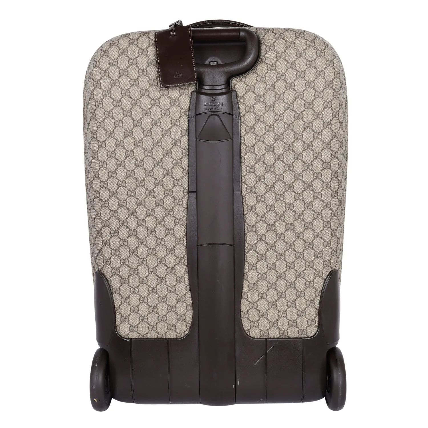 Interlocking Trolley GG Coated Canvas Rolling Suitcase (Authentic Pre-Owned)