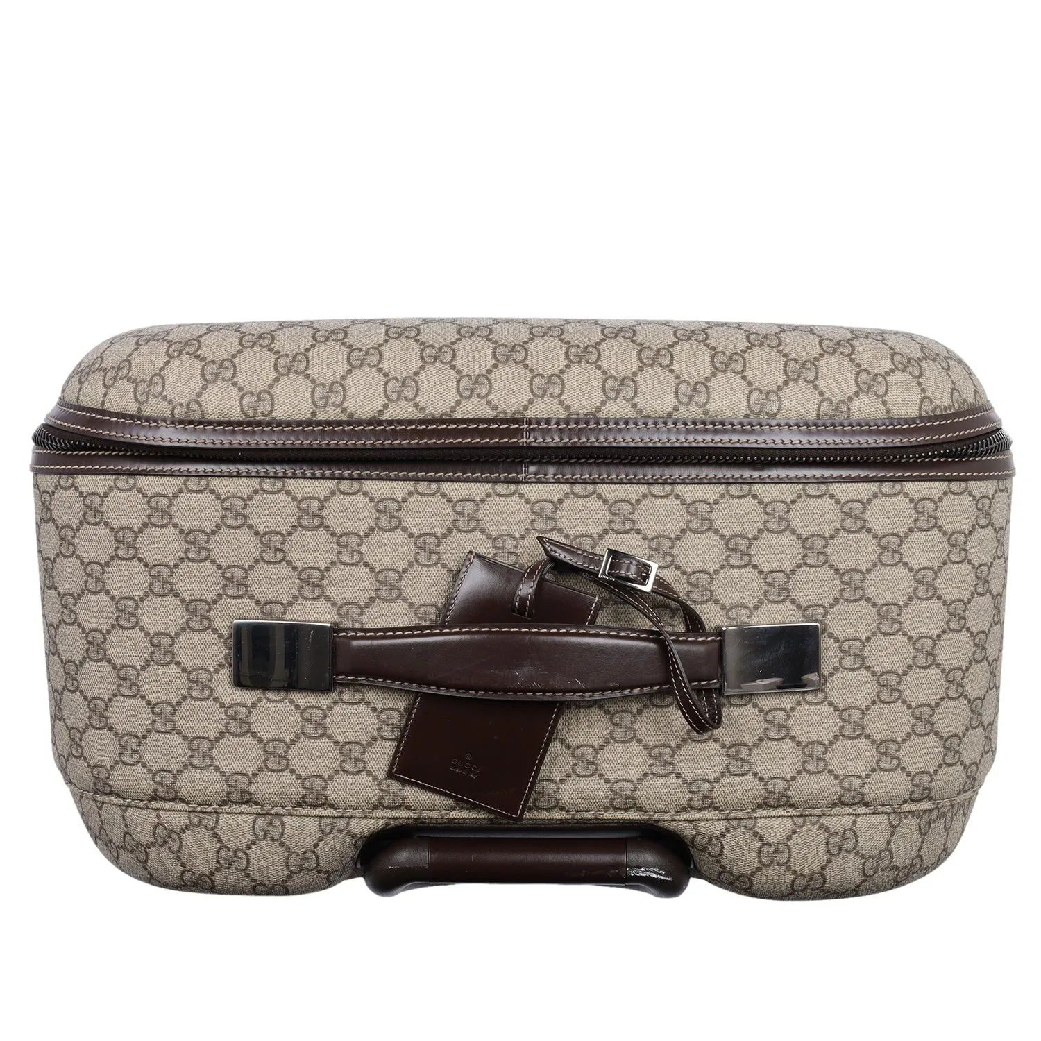 Interlocking Trolley GG Coated Canvas Rolling Suitcase (Authentic Pre-Owned)