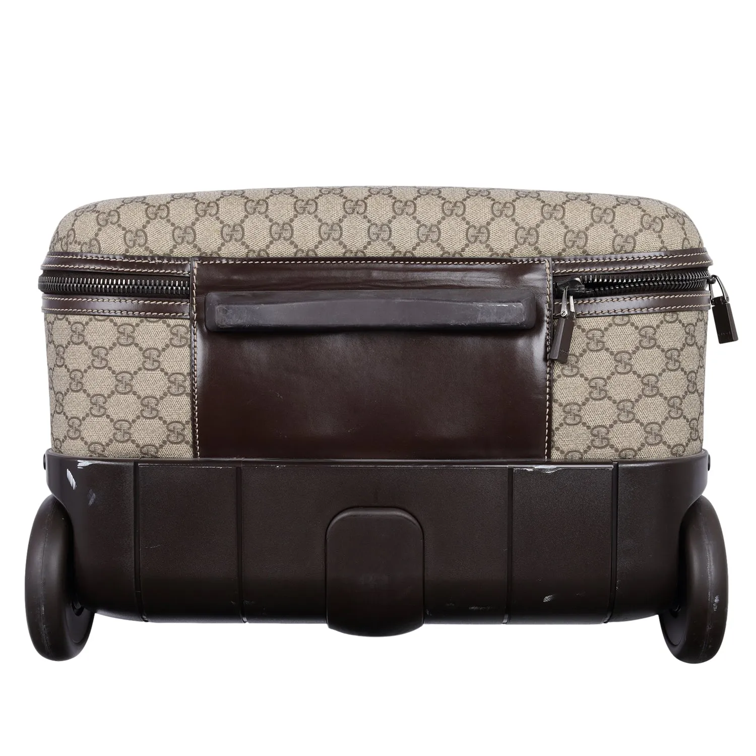 Interlocking Trolley GG Coated Canvas Rolling Suitcase (Authentic Pre-Owned)