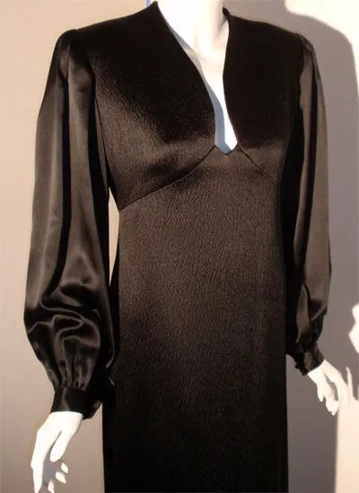 JAMES GALANOS Circa 1960s Black Silk Gown