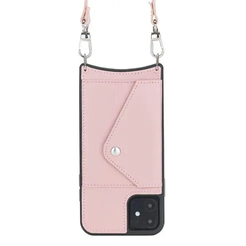 Lara iPhone 11 Pro Max Crossbody Wallet Case, Nude Pink