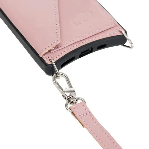 Lara iPhone 11 Pro Max Crossbody Wallet Case, Nude Pink