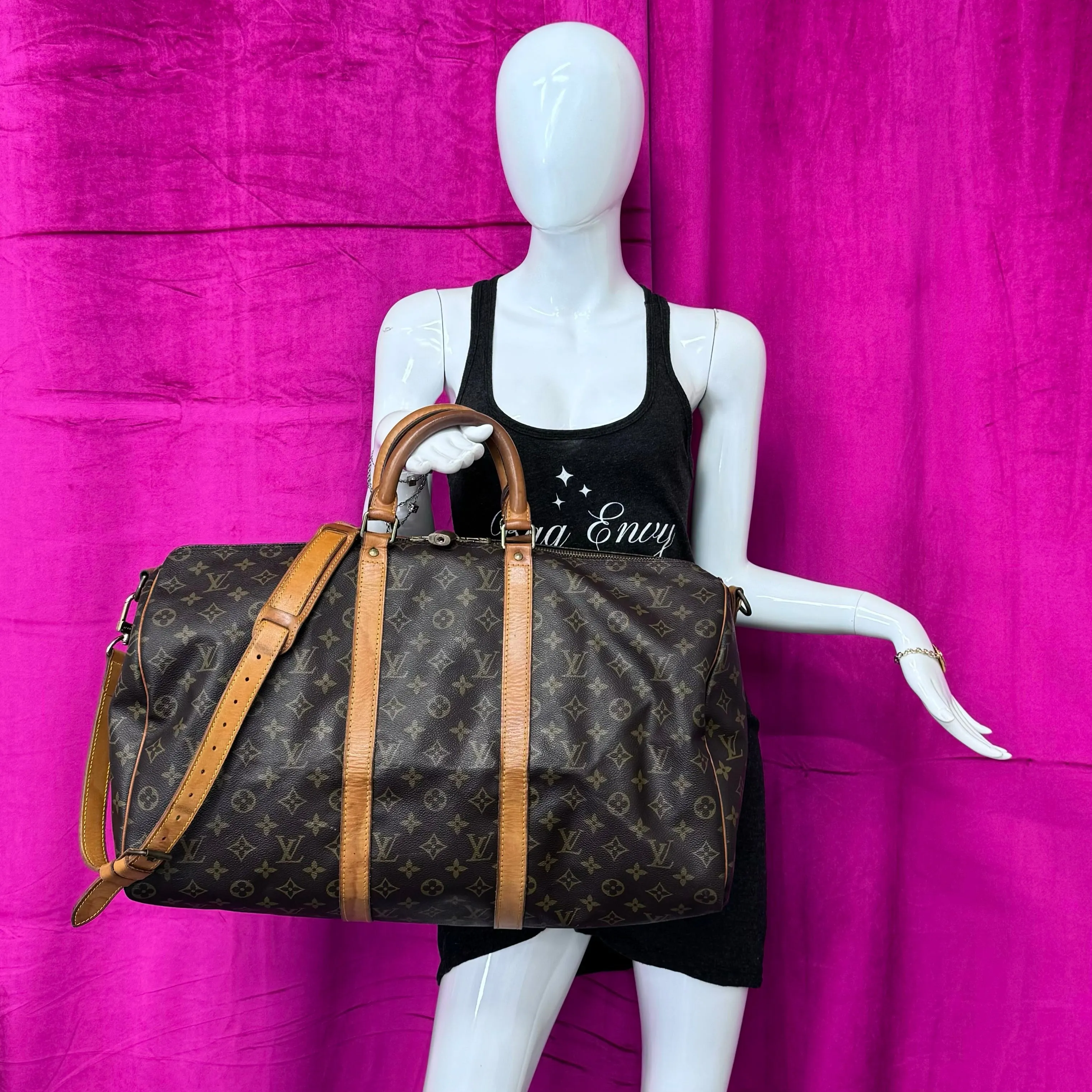 LOUIS VUITTON Monogram Bandouliere Keepall 45