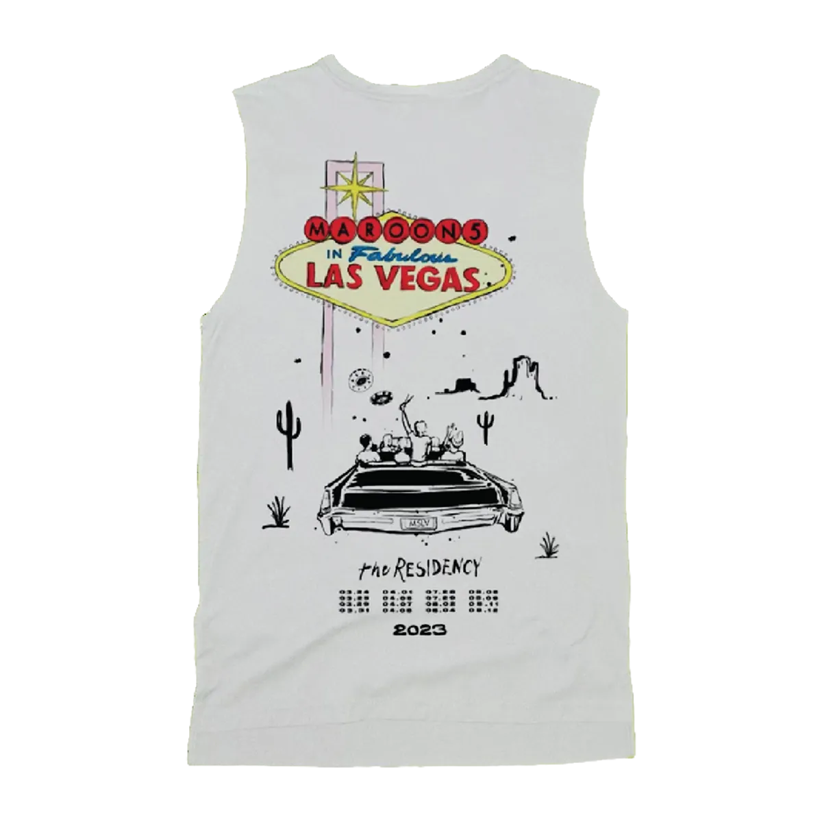 M5LV White Muscle Tank