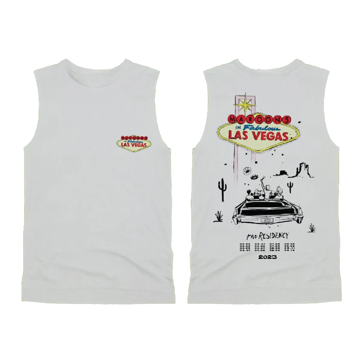 M5LV White Muscle Tank