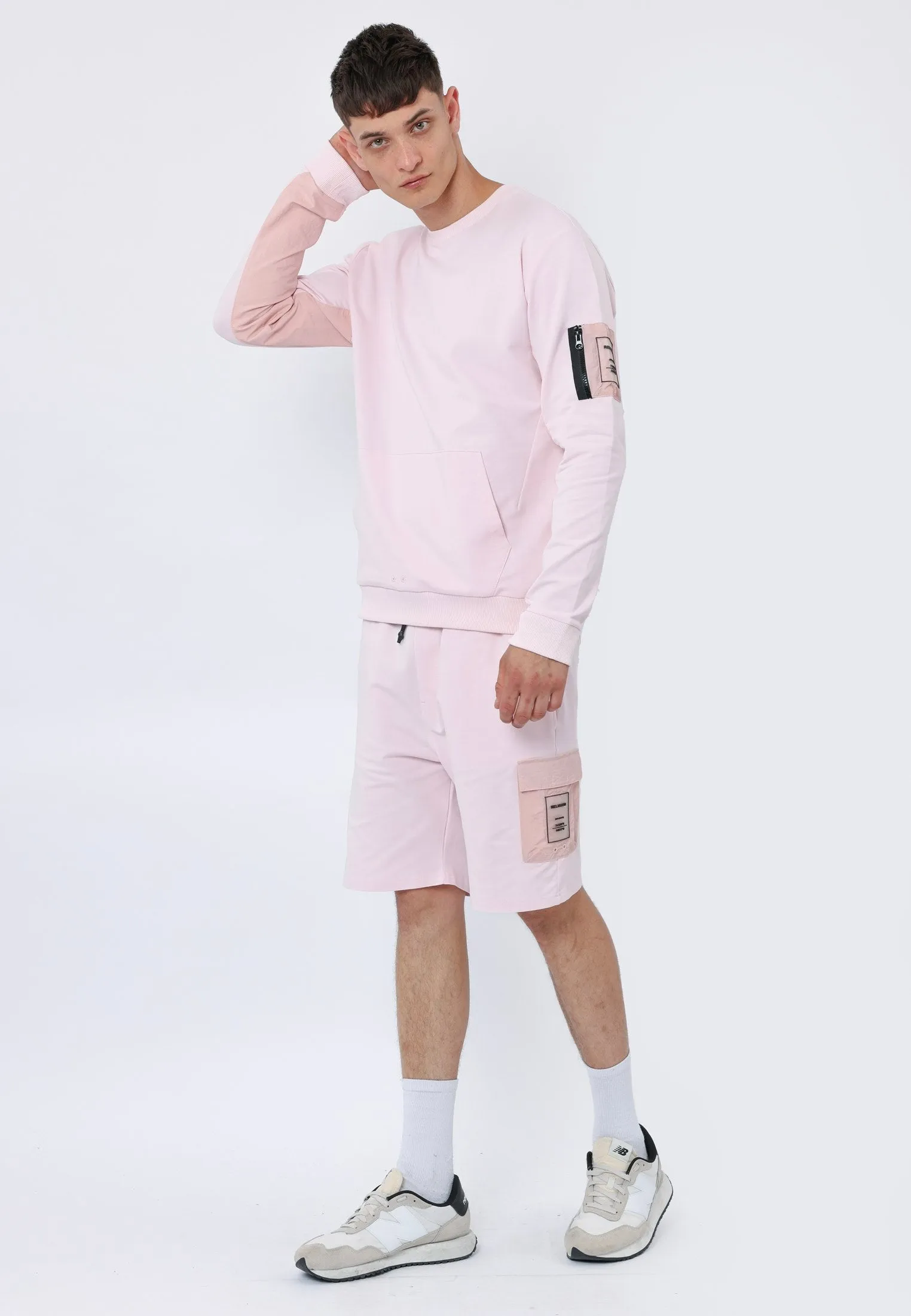 PANEL SWEAT PALE PINK