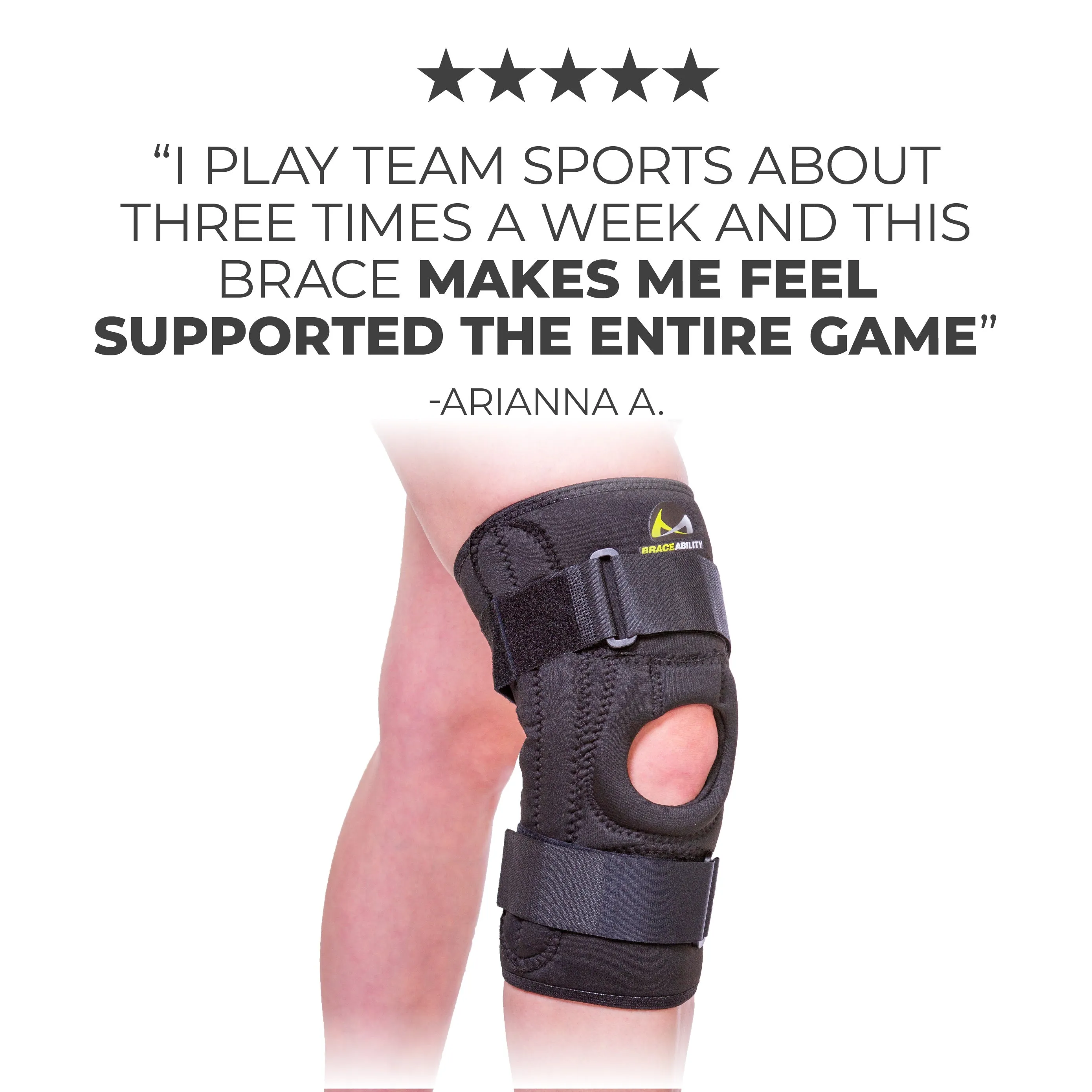 Patella Stabilizing Chondromalacia Knee Brace | U-Shaped Support Sleeve for Inner & Outer Kneecap Pain