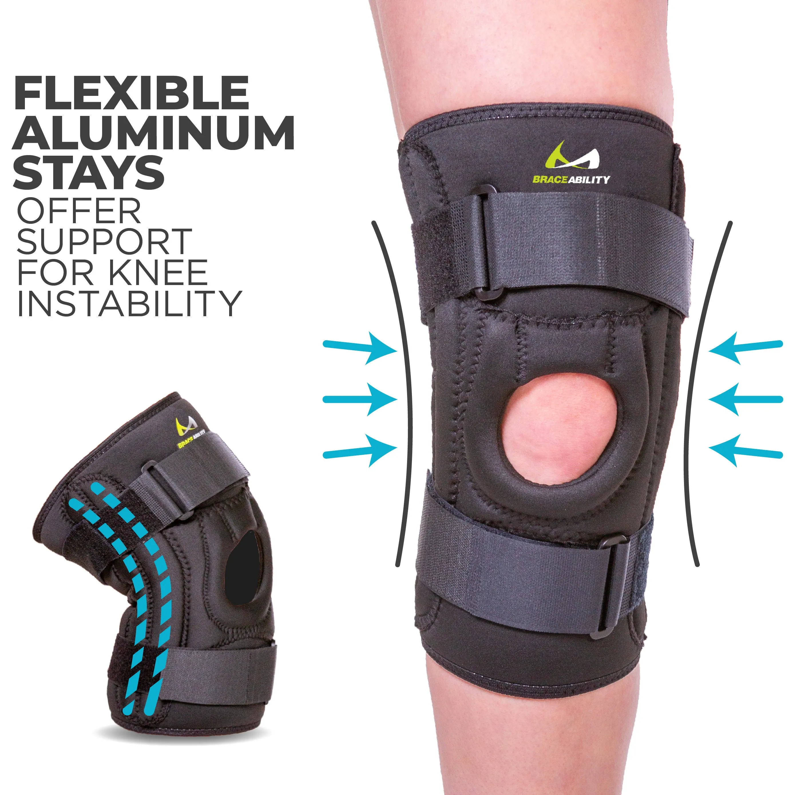 Patella Stabilizing Chondromalacia Knee Brace | U-Shaped Support Sleeve for Inner & Outer Kneecap Pain