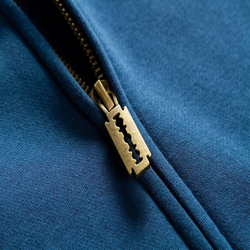 Solid Color Hoodie Men's Zip Up Long Sleeve Oversized Jacket Coat Harajuku Gothic Hooded Sweatshirt Teen