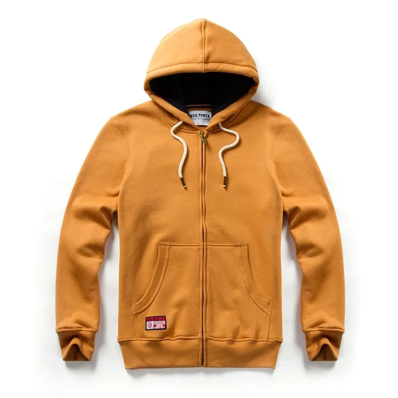Solid Color Hoodie Men's Zip Up Long Sleeve Oversized Jacket Coat Harajuku Gothic Hooded Sweatshirt Teen