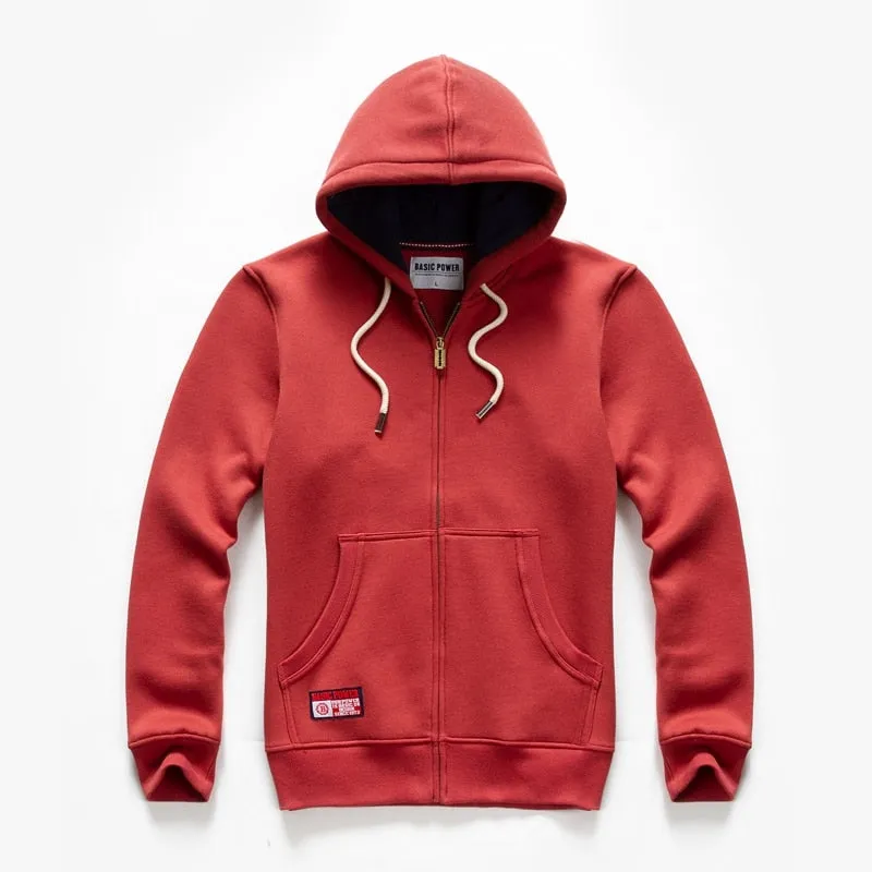 Solid Color Hoodie Men's Zip Up Long Sleeve Oversized Jacket Coat Harajuku Gothic Hooded Sweatshirt Teen