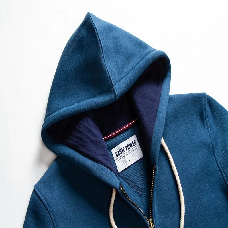 Solid Color Hoodie Men's Zip Up Long Sleeve Oversized Jacket Coat Harajuku Gothic Hooded Sweatshirt Teen