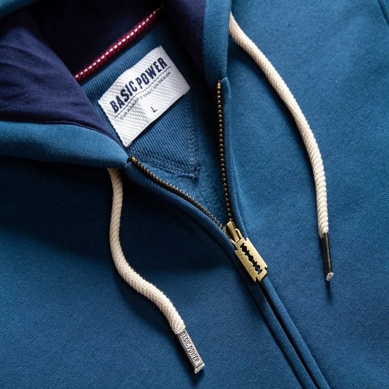 Solid Color Hoodie Men's Zip Up Long Sleeve Oversized Jacket Coat Harajuku Gothic Hooded Sweatshirt Teen