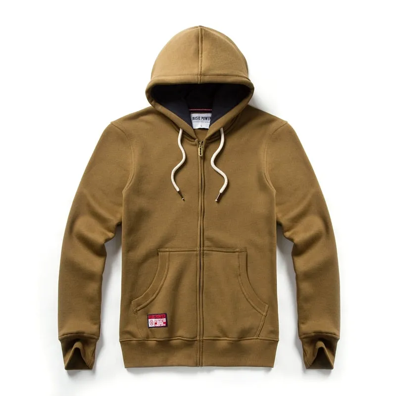Solid Color Hoodie Men's Zip Up Long Sleeve Oversized Jacket Coat Harajuku Gothic Hooded Sweatshirt Teen