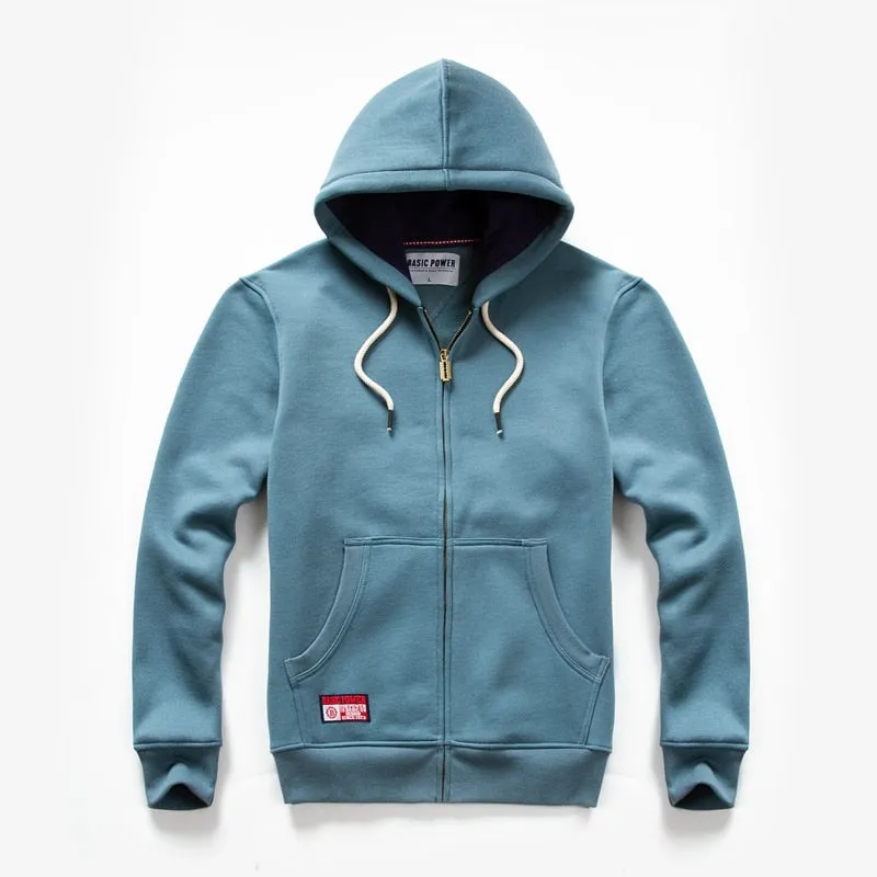 Solid Color Hoodie Men's Zip Up Long Sleeve Oversized Jacket Coat Harajuku Gothic Hooded Sweatshirt Teen