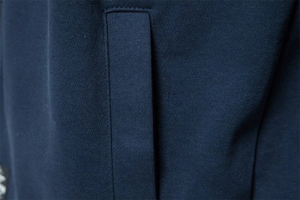 Solid Color Men's Sweatshirts Cotton Zip Baseball Collar Slim Fit Coats Autumn Cardigan