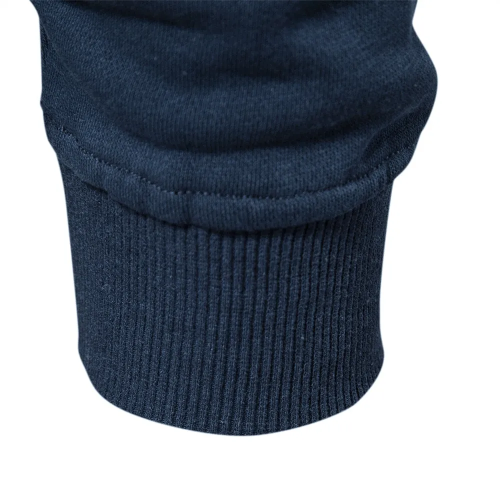 Solid Color Men's Sweatshirts Cotton Zip Baseball Collar Slim Fit Coats Autumn Cardigan