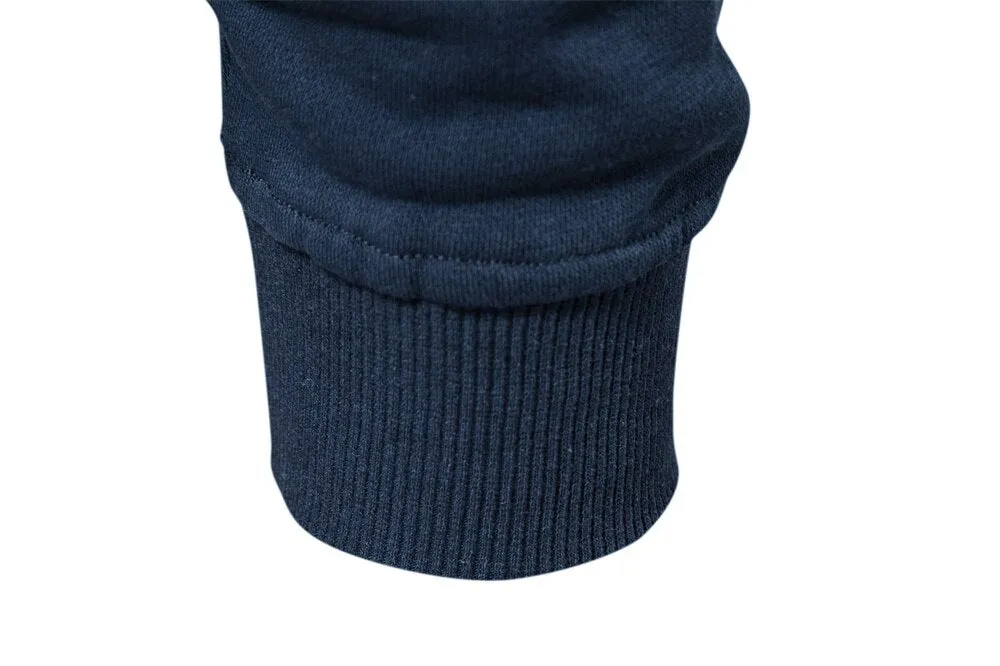 Solid Color Men's Sweatshirts Cotton Zip Baseball Collar Slim Fit Coats Autumn Cardigan