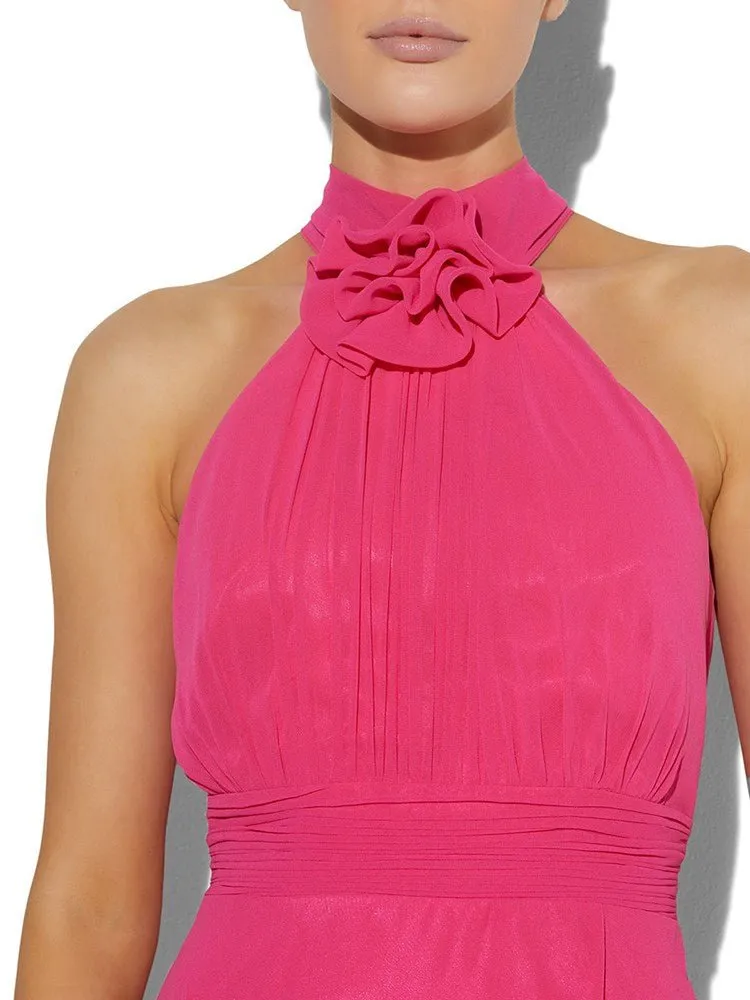 Valencia Hot Pink Halter Gown